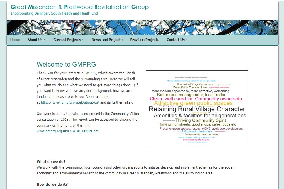 screenshot of www.gmprg.org.uk