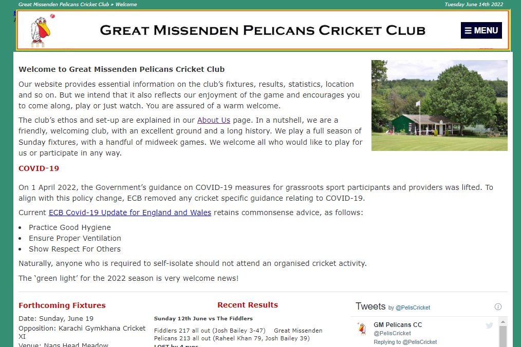 screenshot of www.gmpelicanscc.co.uk